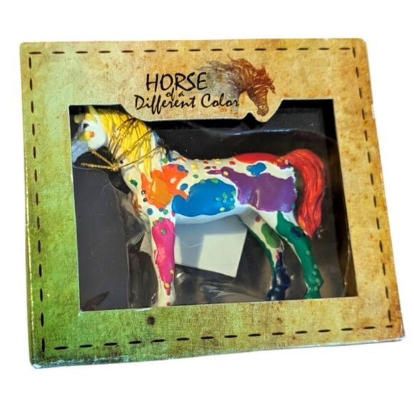 Horse of a different color‎ Y2K rainbow Arabian horse figurine ornament NIP - Picture 1 of 9